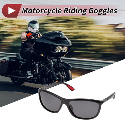 Goggles for Motorcycle Riding Gray Lens Black Frame Tri-acetel Cellulose