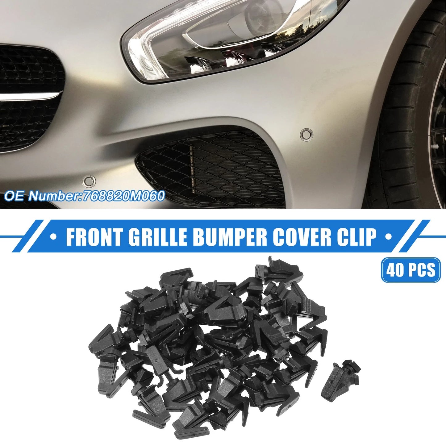 40 Pcs Front Grille Bumper Cover Clips for Nissan Altima (2002-2004)