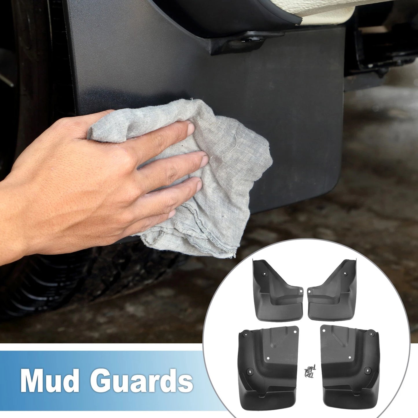 Mud Flap Splash Guards for Toyota Hiace (2012-2018)