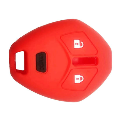 Red Silicone Smart Key Case Cover for Mitsubishi Outlander Mirage Lancer (2013-2023)