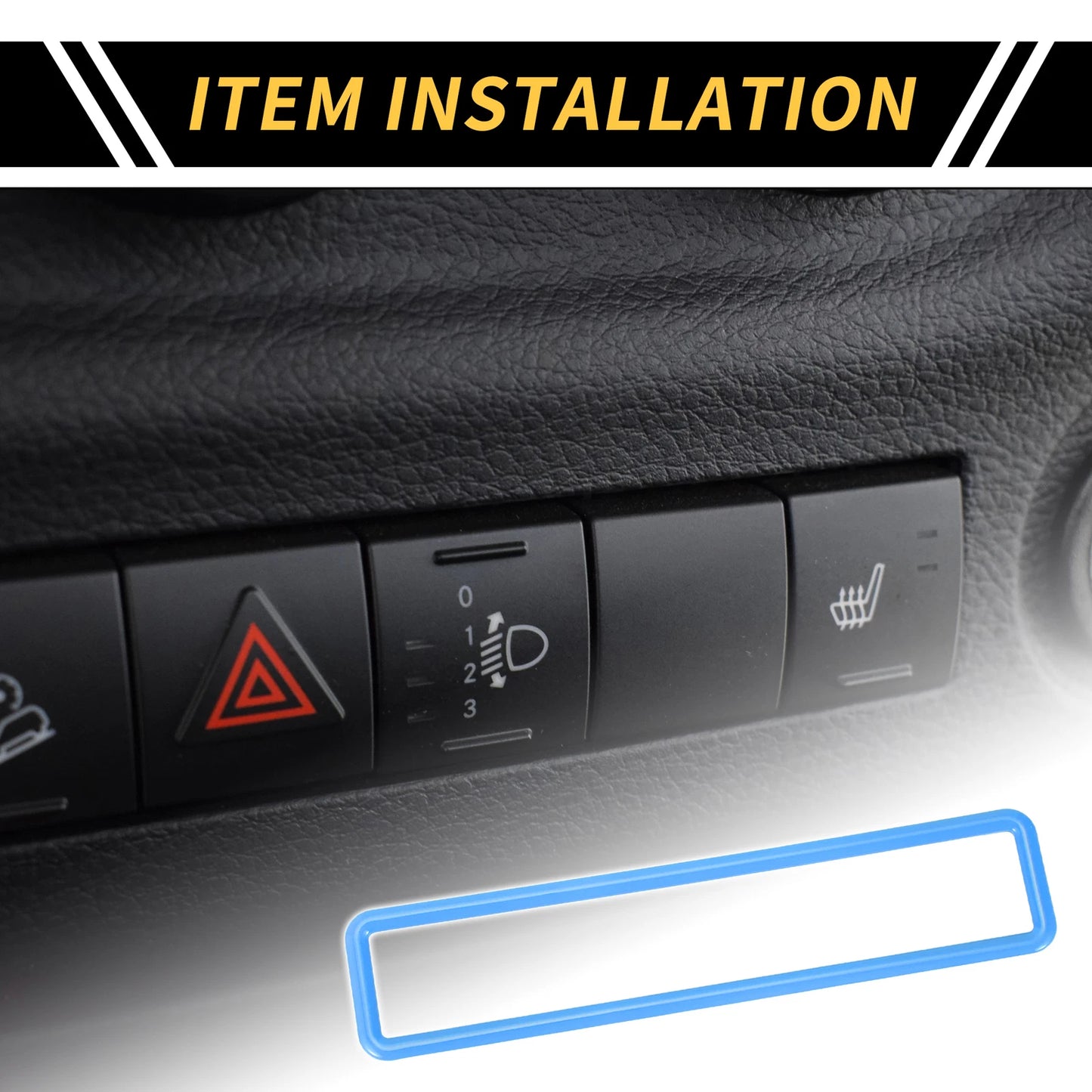 Emergency Light Switch Panel Trim for Jeep Wrangler JK (2011-2017) Light Blue
