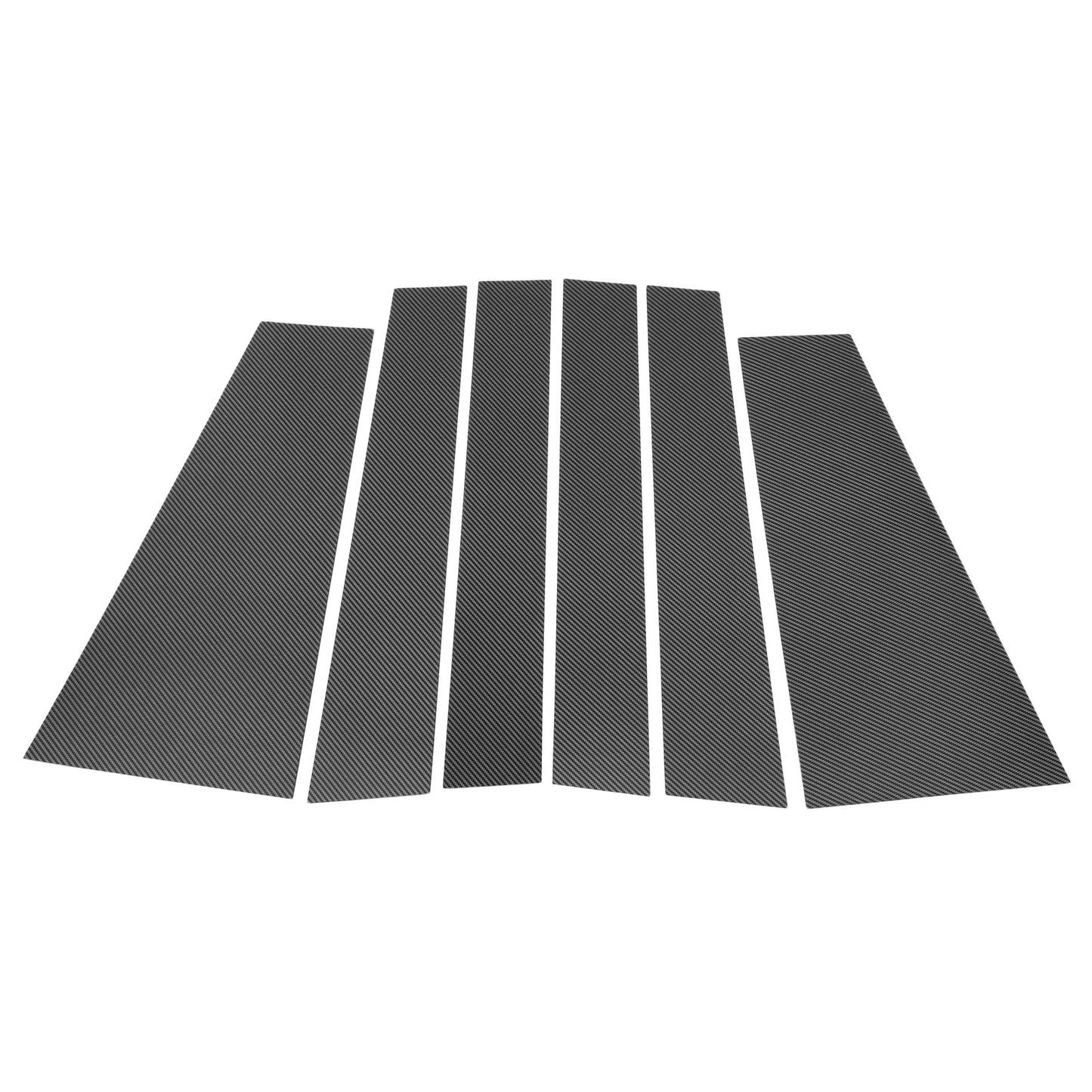6 Pcs Door Pillar Window Trim for Toyota Sienna (2021-2023) Carbon Fiber Black