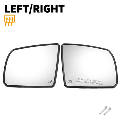 White Heated Mirror Glass Pair for Toyota Sequoia Tundra (2008-2021)