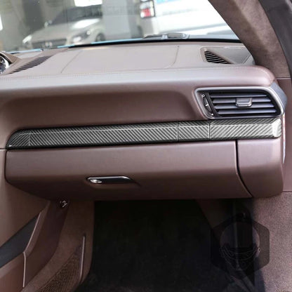 Carbon Fiber Console Strip Cover Trim for 16-22 Porsche 718 / 12-18 Porsche 911
