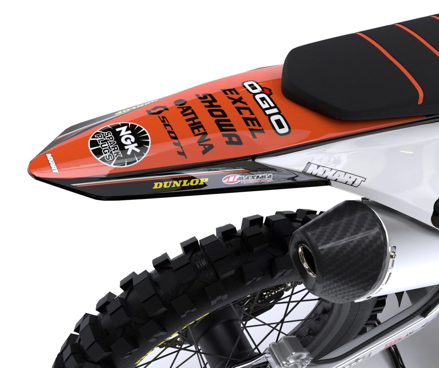 Custom Graphics Kit Burnout Style Stickers for KTM 50 (2024)
