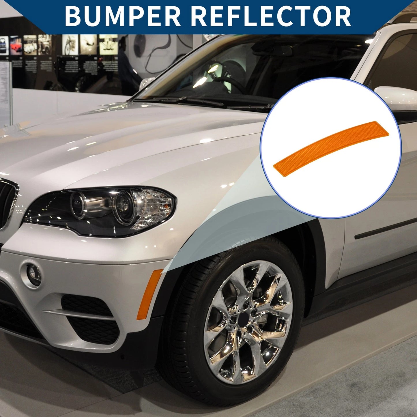 Bumper Reflector for BMW X3 E83 Facelift 2007-2010 USA Models 1 x Front Left