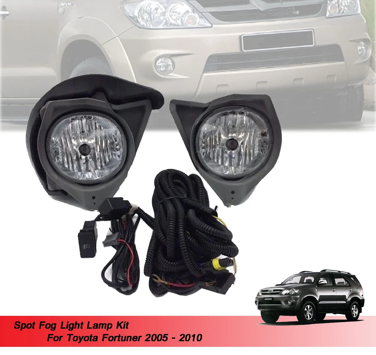 Fog Light Lamp Kit for Toyota Fortuner (2005-2010)