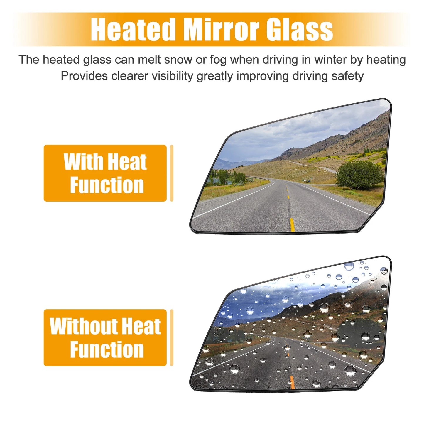 Left/Right Heated Mirror Glass for Chevy Traverse & GMC Acadia