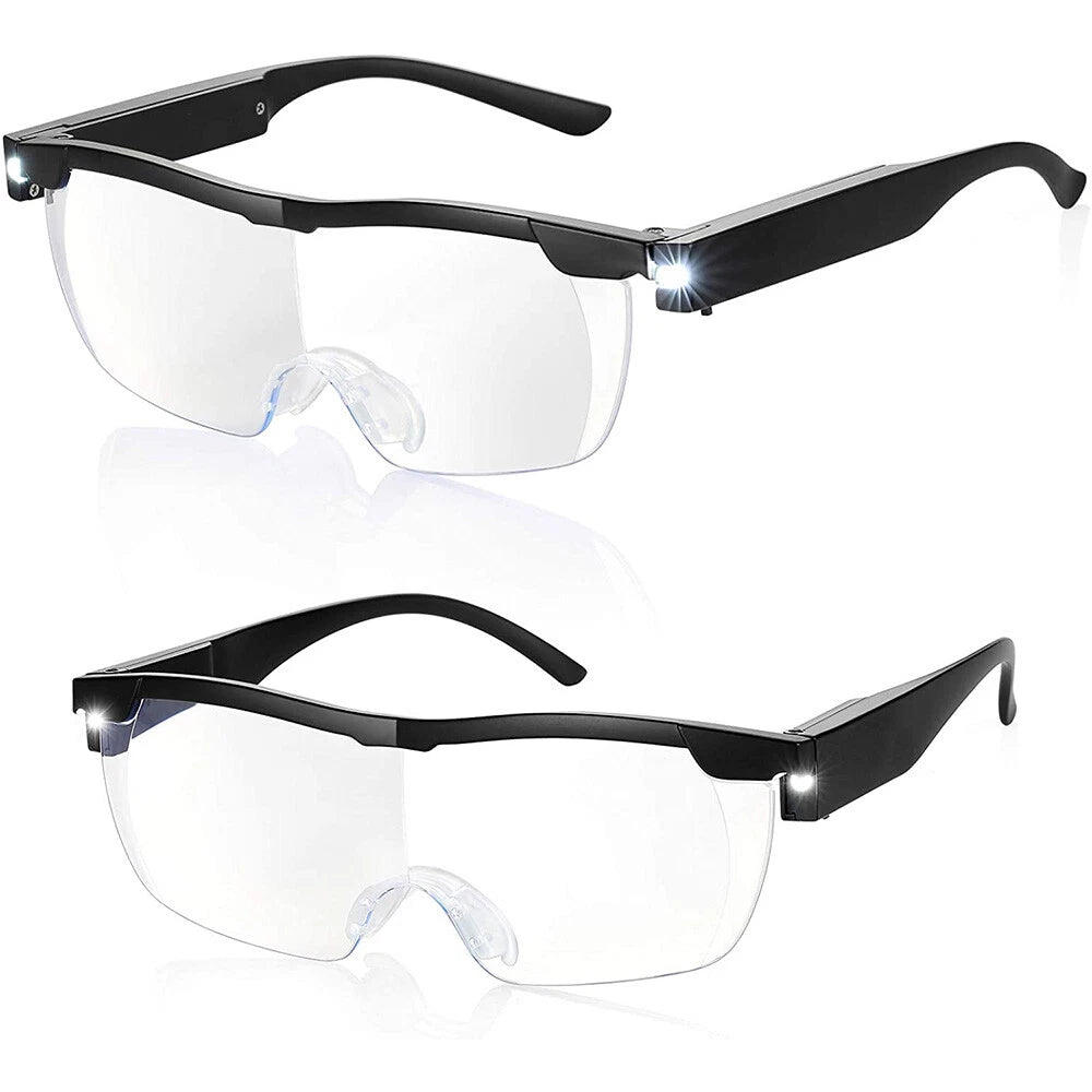 180% Magnifying Eyewear HD Glasses with LED Lights for Unisex