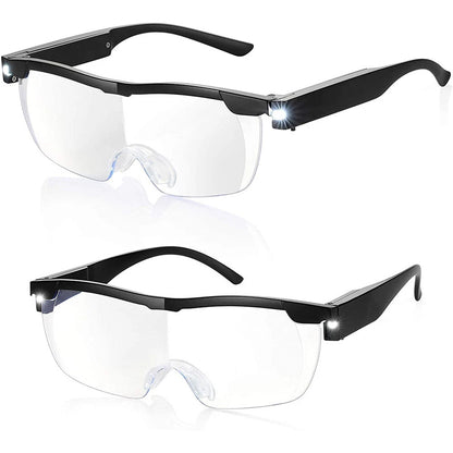 180% Magnifying Eyewear HD Glasses with LED Lights for Unisex