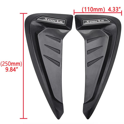 2 x Universal Glossy Black Car Exterior Side Fender Vent Air Wing Covers