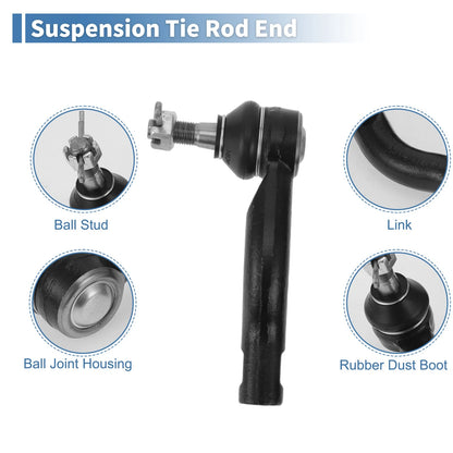 4pcs Front Inner Outer Tie Rod Ends for Toyota RAV4 & Scion TC (2006-2012)