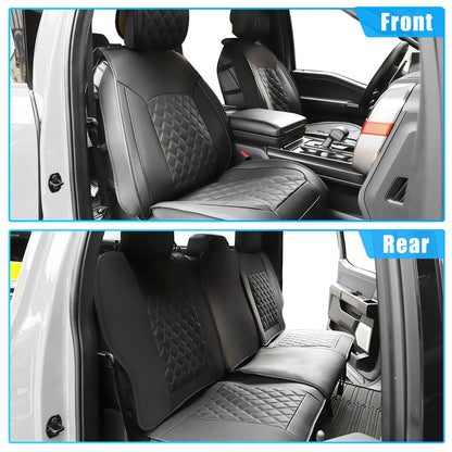 Seat Covers 5 Pcs for GMC Sierra 1500 Black