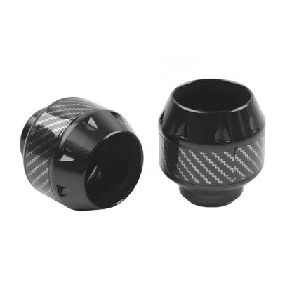 2 x Black Motorcycle Front Fork Frame Sliders for Make & Model