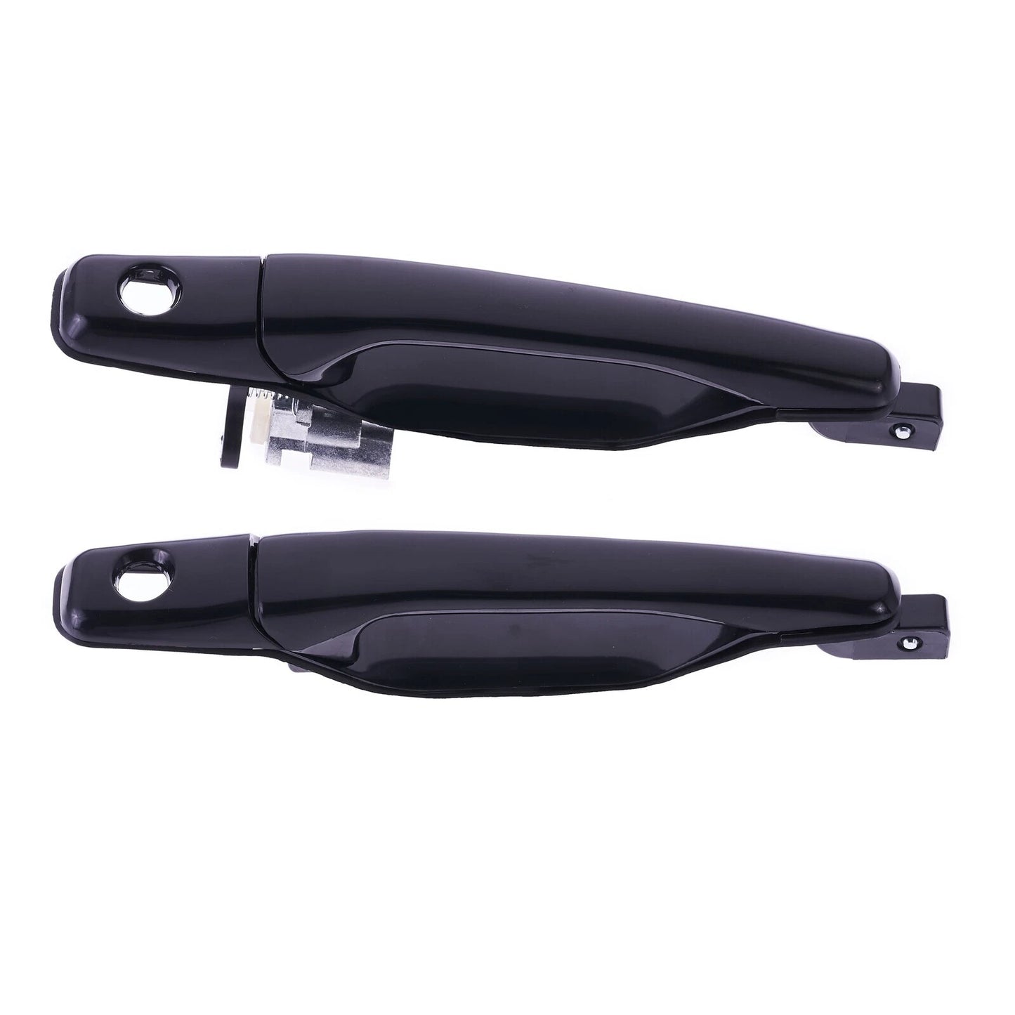 2 x Door Handle Outer Black for Mitsubishi Lancer (2002–2007)