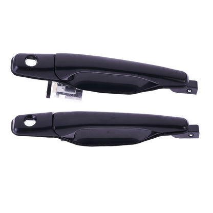 2 x Door Handle Outer Black for Mitsubishi Lancer (2002–2007)