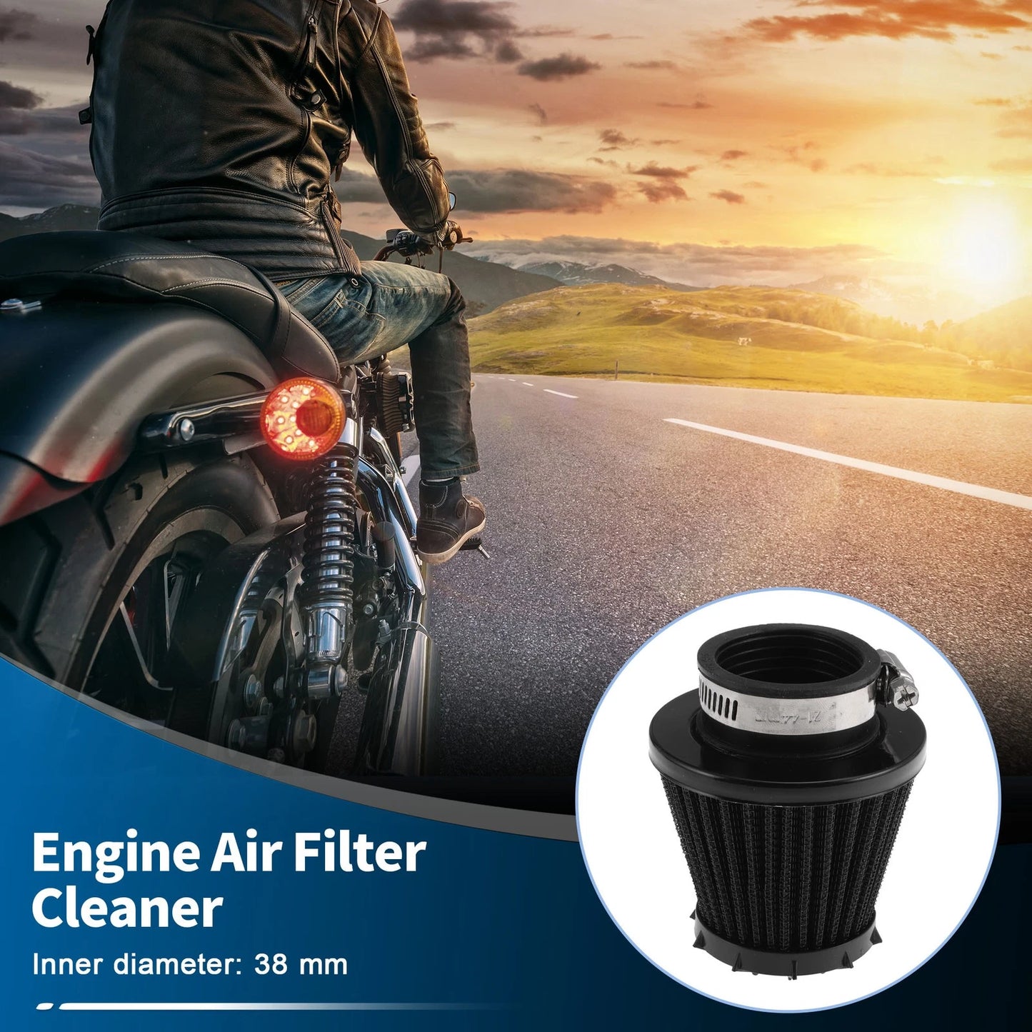 Air Filter / 38 mm Universal / Motorcycle Air Filter for All Models