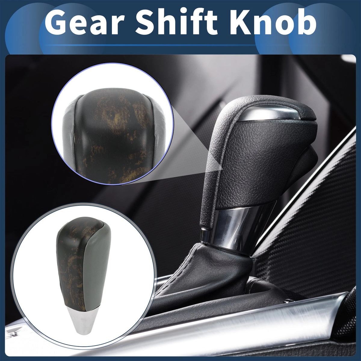 Automatic Gear Shift Knob Faux Leather for Toyota Land Cruiser (2016–2021)