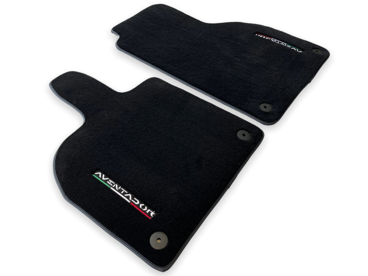 Floor Mats for Lamborghini Aventador 2012-2022 Black Carpet 2 x AutoWin
