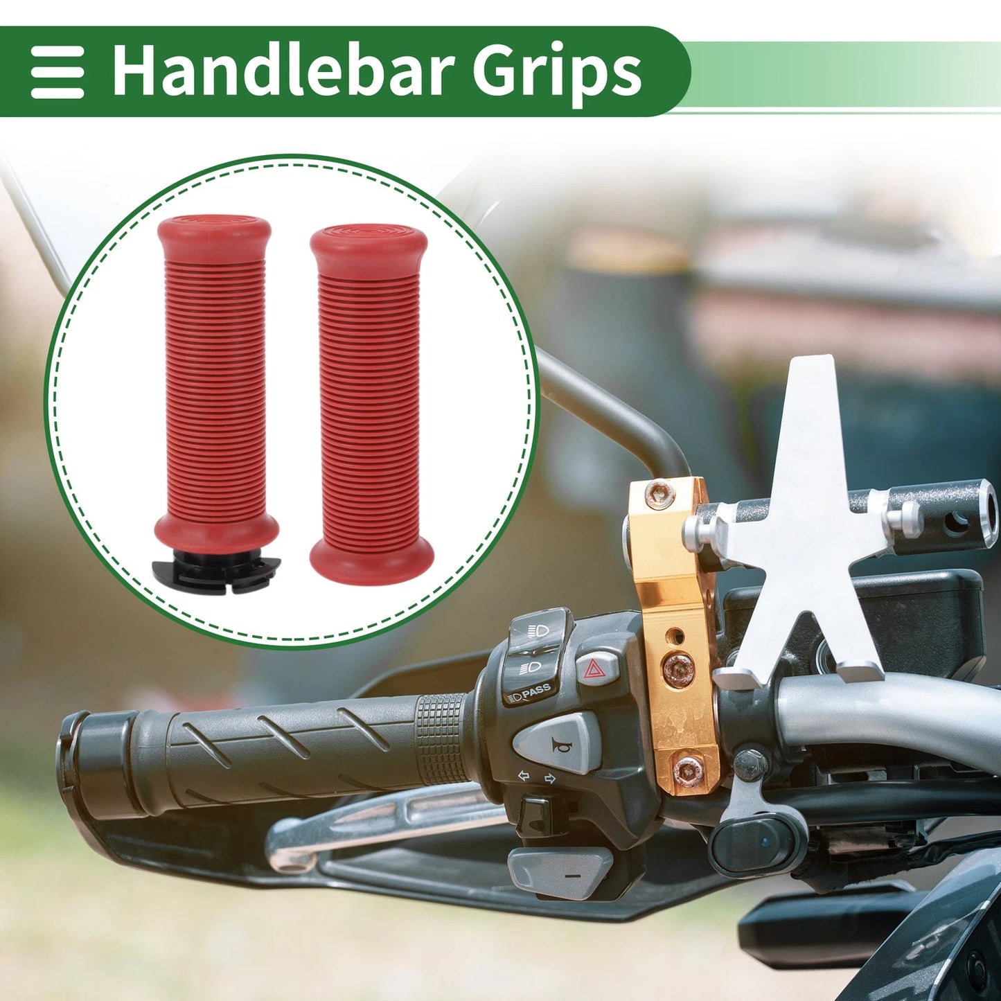 2 x 7/8" 22mm Hand Grips Cover Kit for Motorcycle