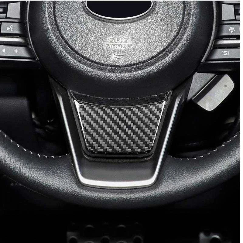 Carbon Fiber Steering Wheel Lower Panel Cover Trim for Subaru Crosstrek 23-24