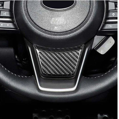 Carbon Fiber Steering Wheel Lower Panel Cover Trim for Subaru Crosstrek 23-24