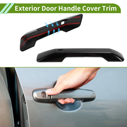 Exterior Door Handle Cover Trim for Ford Bronco (2021-2025) Gloss Black 1 Set