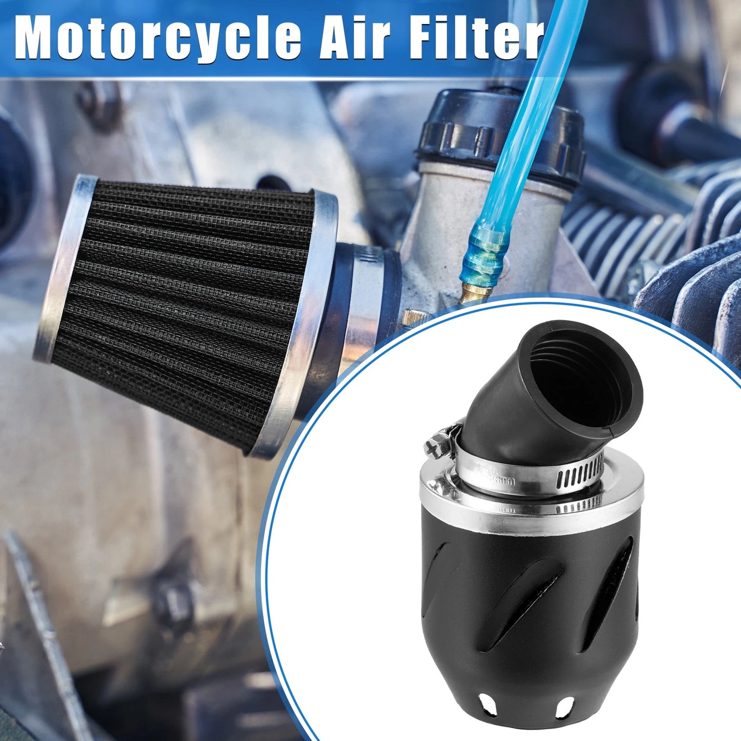 Air Filter 35mm 1.38" ID 140x70mm for Universal Motorcycle