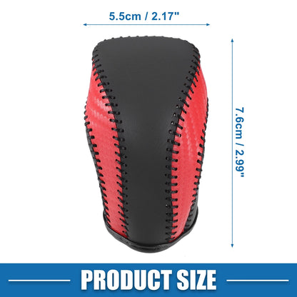 Auto Gear Shifting Knob Cover for Toyota Camry (2018-2023) Red Black Stitches