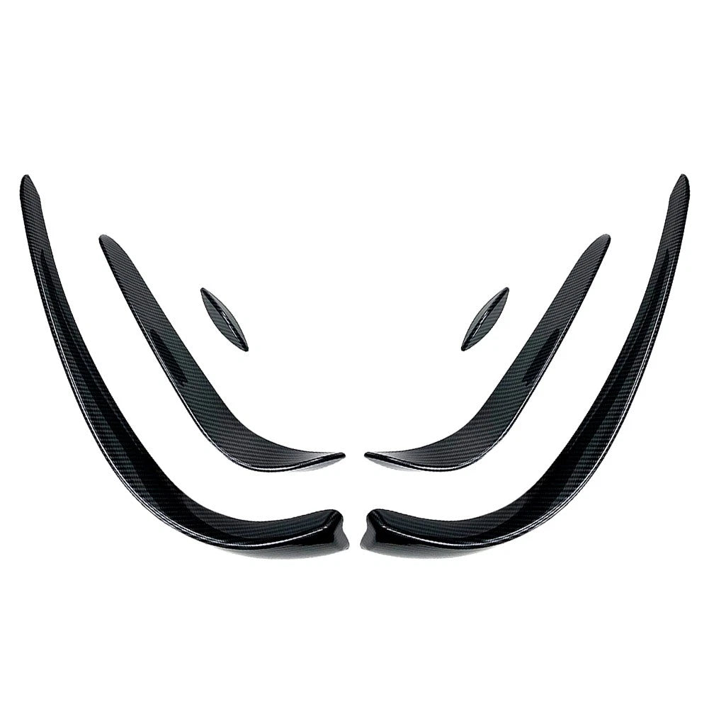 6 x Front Bumper Lip Spoiler Fins for Mercedes Benz C-Class W205 (2015-2018)