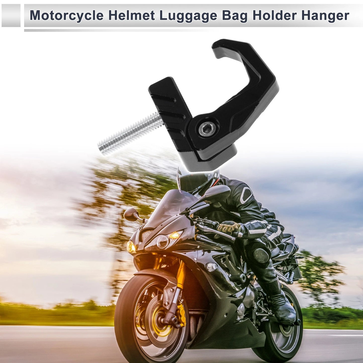 Square Fingerprint Motorcycle Hanging Hook / 42mm / Hook for Make Model