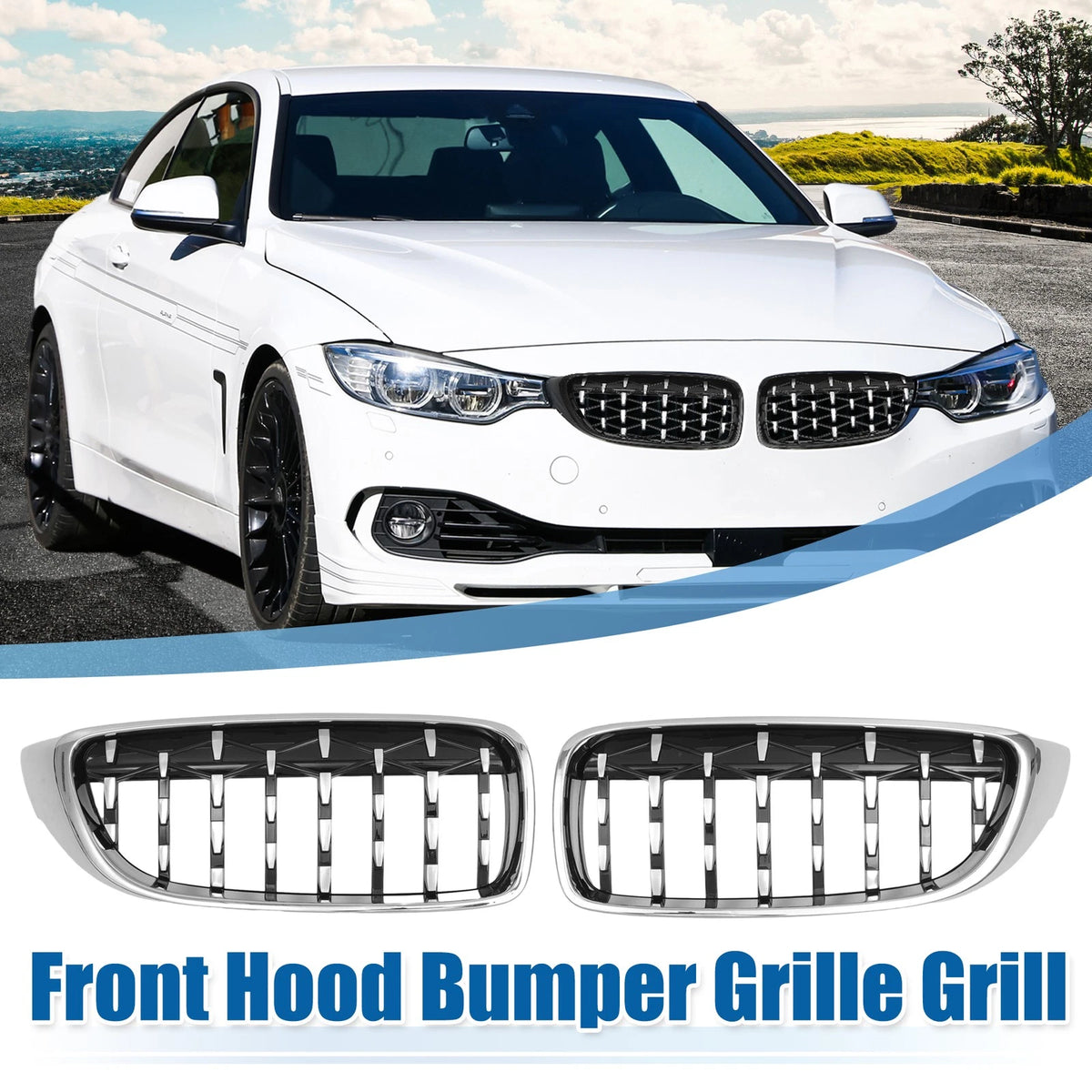 Front Hood Bumper Grille for BMW 428i xDrive 440i (2014-2020)