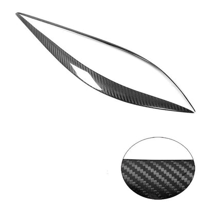 Carbon Fiber Headlight Eyelid Cover Eyebrow Trim For Alfa Romeo Giulia 2017-2018