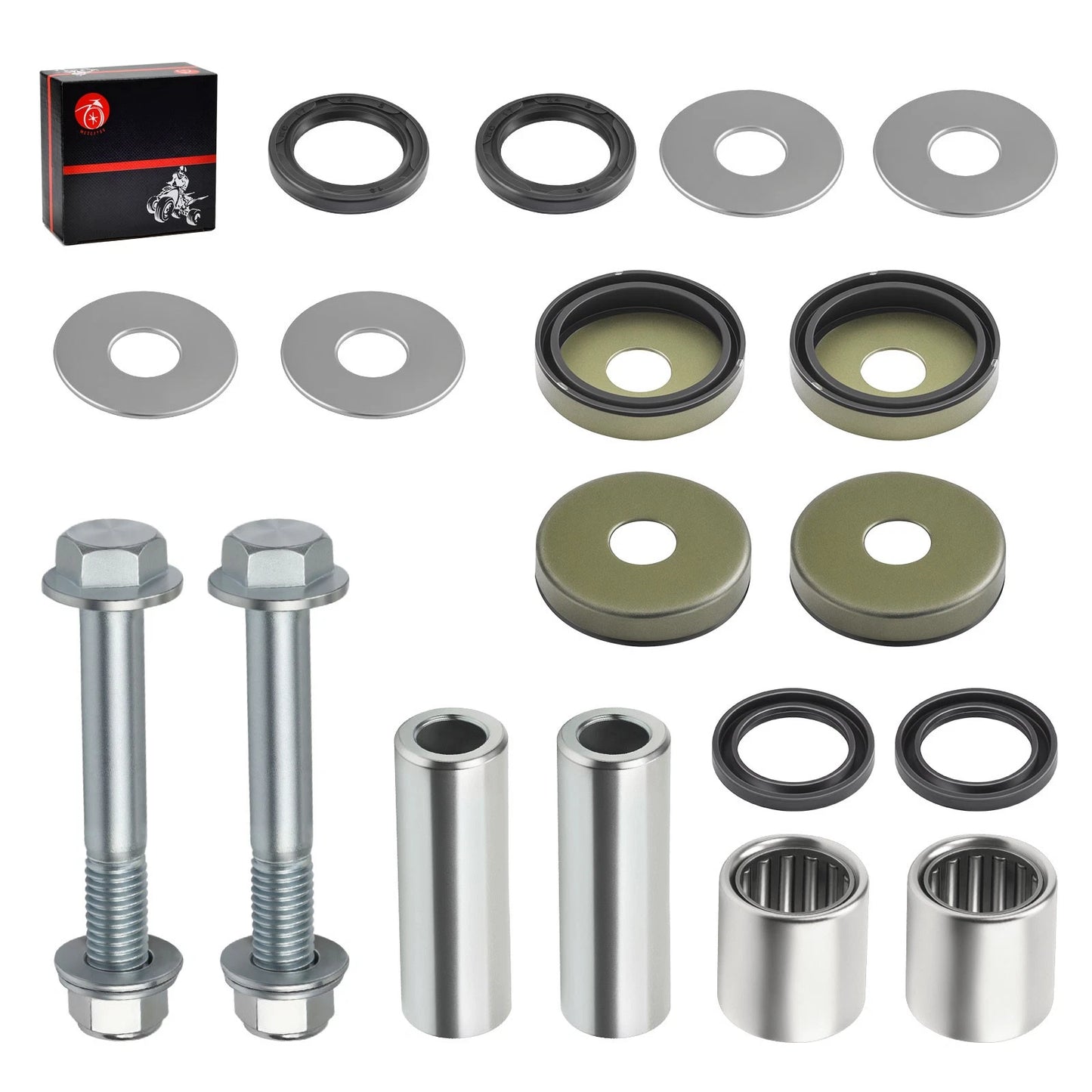 Lower Front A Arm Bushing Seals Bolts Kit for Kawasaki KFX400 (2003–2006)