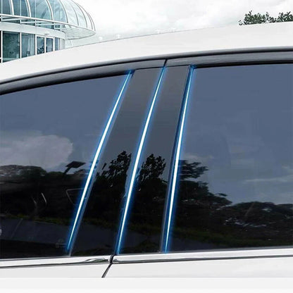 Black Window Pillar Posts Door Trim Covers for 2007-2011 Honda CR-V 6 x Pieces