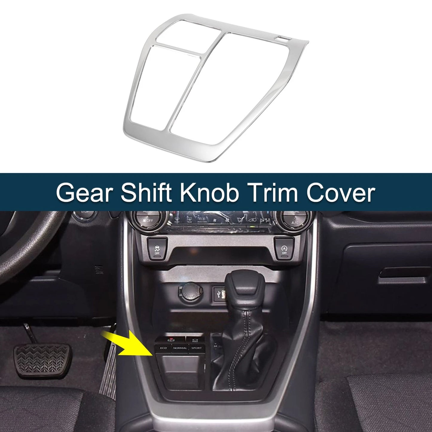 Stainless Steel Gear Shift Knob Cover for Toyota RAV4 (2019-2025)