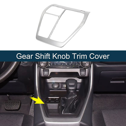 Stainless Steel Gear Shift Knob Cover for Toyota RAV4 (2019-2025)