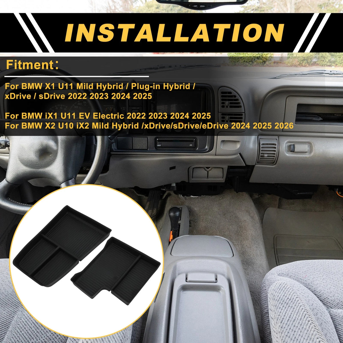 Center Console Armrest Organizer Tray for BMW X1 U11 (2022 - 2025)