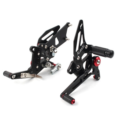 Aluminum Rear Footpegs for Kawasaki Ninja 250R 2008-2012 (2 x Black)