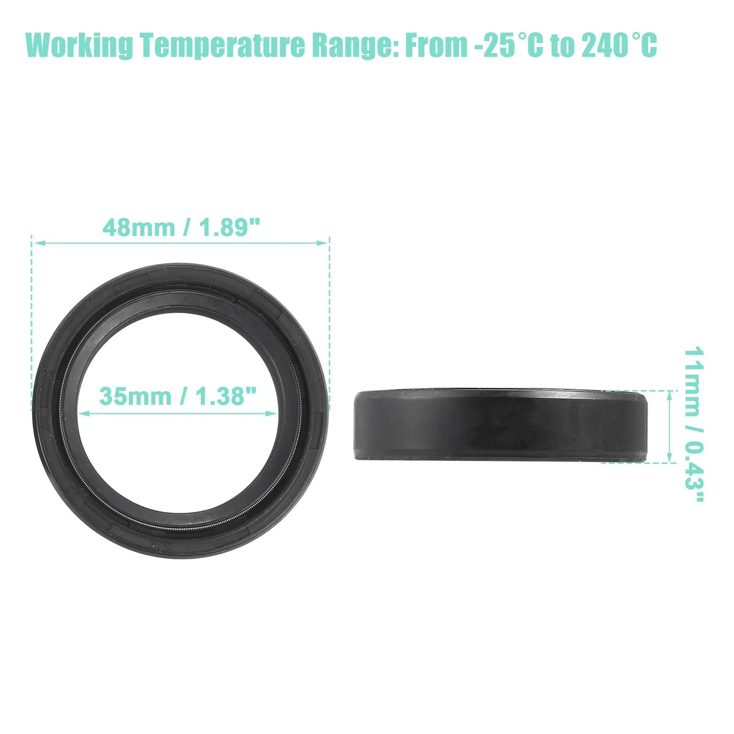 2 x 35x48x11 Front Fork Shock Oil Seal for BMW R850