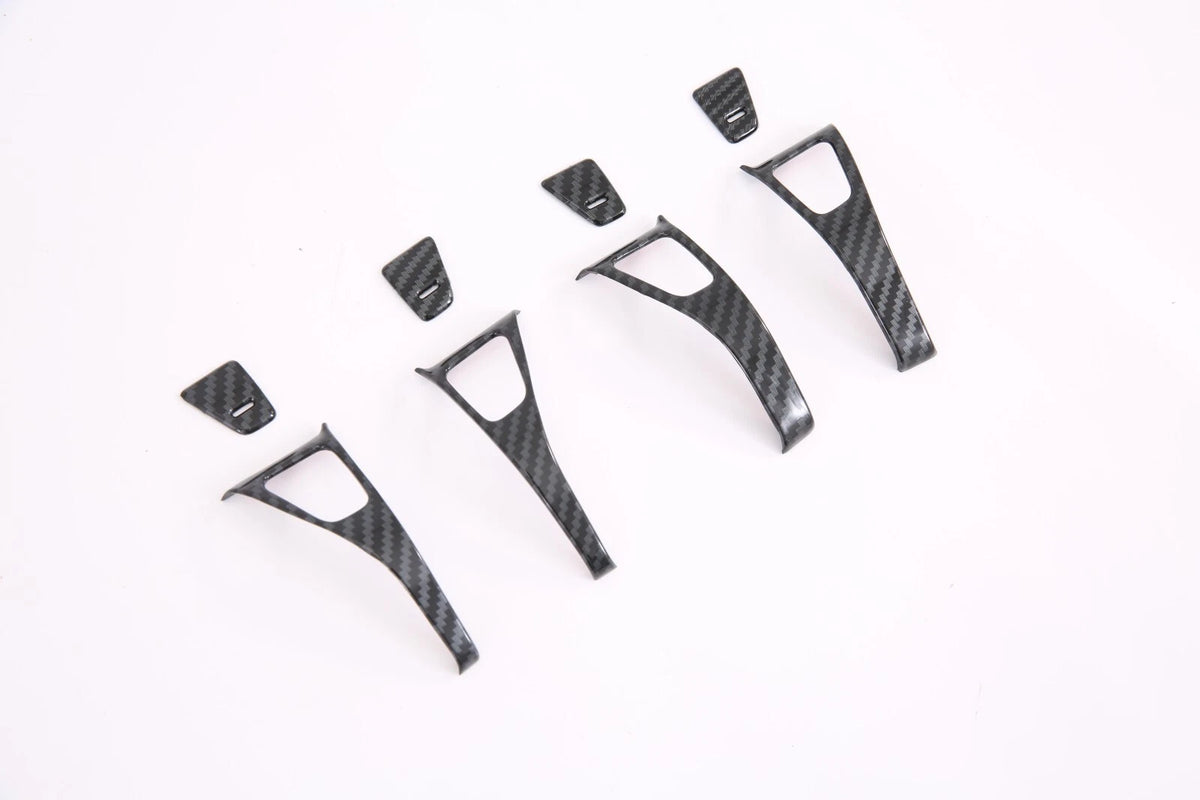 Carbon Fiber Door Lock Switch Frame Cover Trim for Tesla Model 3 (2018-2023) 8 x