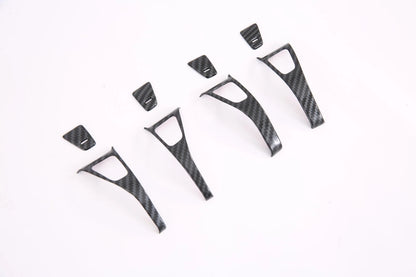 Carbon Fiber Door Lock Switch Frame Cover Trim for Tesla Model 3 (2018-2023) 8 x