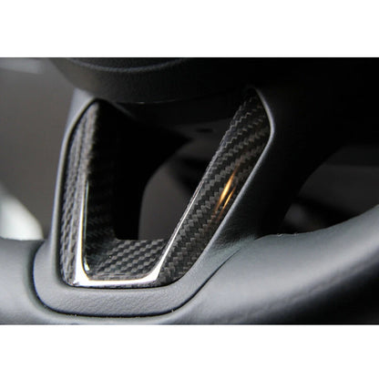 Carbon Fiber Steering Wheel Lower Cover Trim Fit For Mazda CX-5 2014-2021