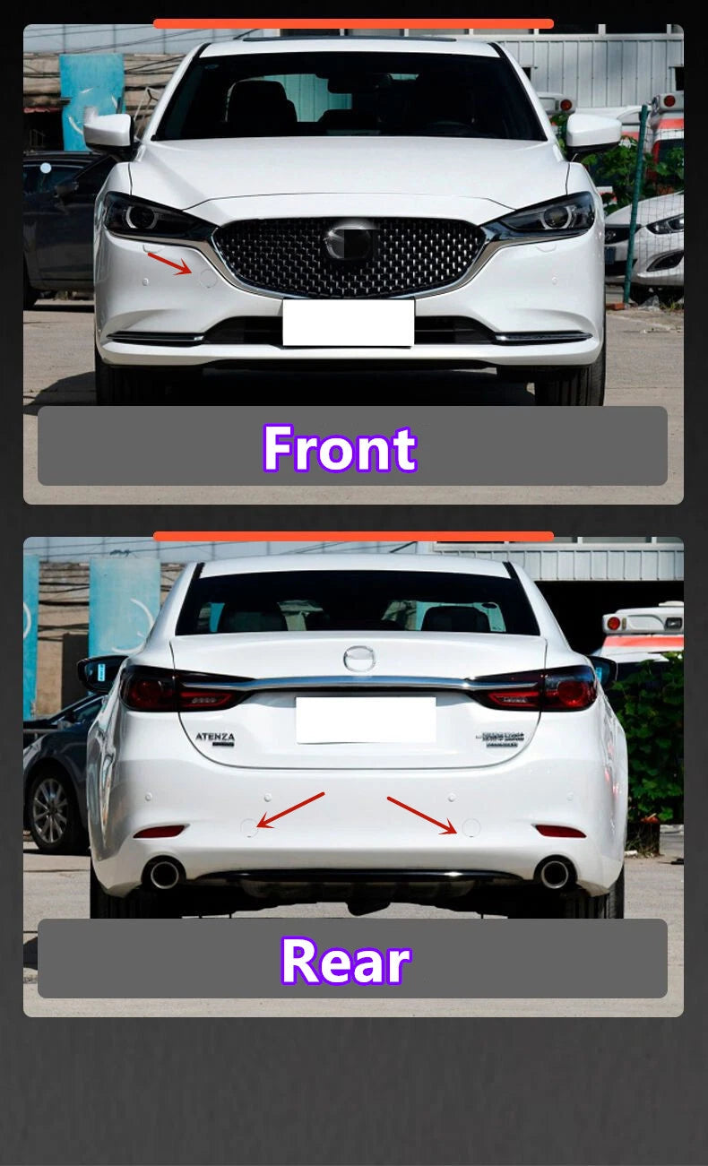 Front Rear Bumper Tow Hook Hole Eye Cover Cap Trim for Mazda 6 (2020–2022)