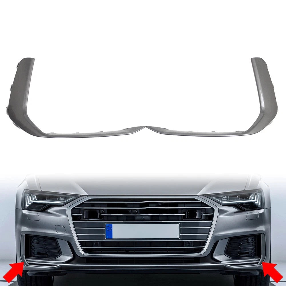 Front Bumper Lower Side Grill Covers for Audi A6 C8 S6 (2019-2024)