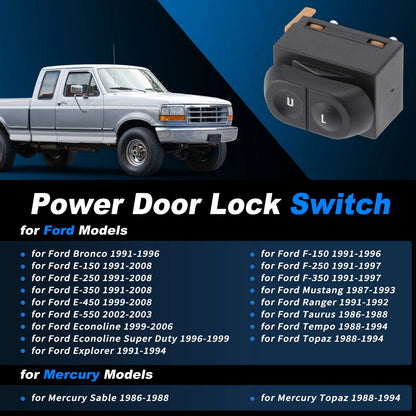 Driver Side Door Lock Switch for Ford F-150 F-250 F-350 (1991-1996)