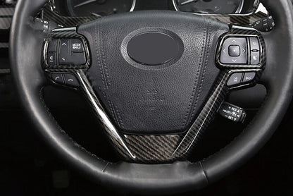 Carbon Fiber ABS Steering Wheel Trim for Toyota Highlander (2014-2019)