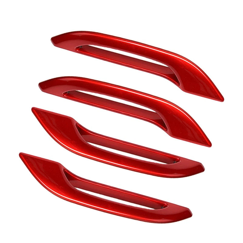 4Pcs Red Door Handle Covers for Tesla Model 3 Y (2017-2023)