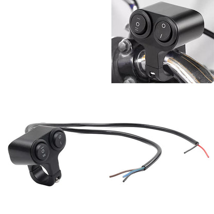 7/8" Dual Button On/Off Switch for Motorcycle ATV Handlebar Headlight Light