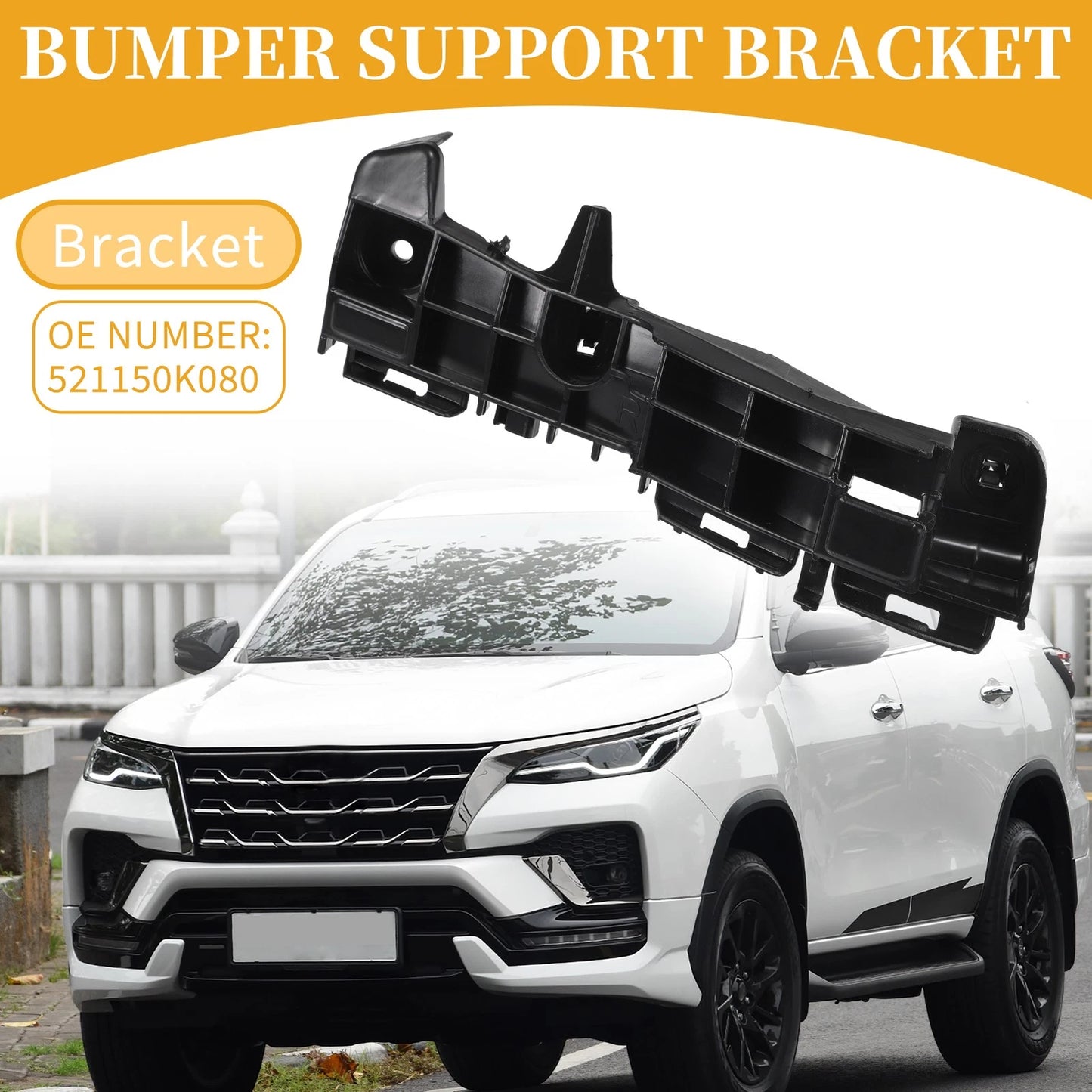 1 Pc RH Side Front Bumper Support Bracket for Toyota Fortuner (2009–2011)